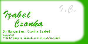 izabel csonka business card